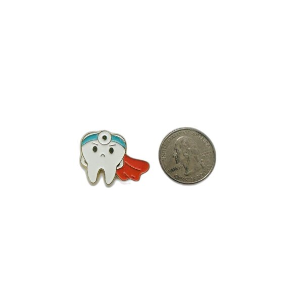 ⭐ Enamel Pin Superhero Dentist Tooth Badge Tooth Dental Health Dentist Broch Oz⭐ - Picture 6 of 6